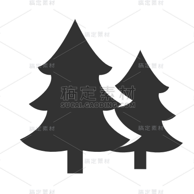 扁平-露营氛围iocn-树木