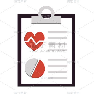 手绘-医疗用品贴纸SVG-检查报告