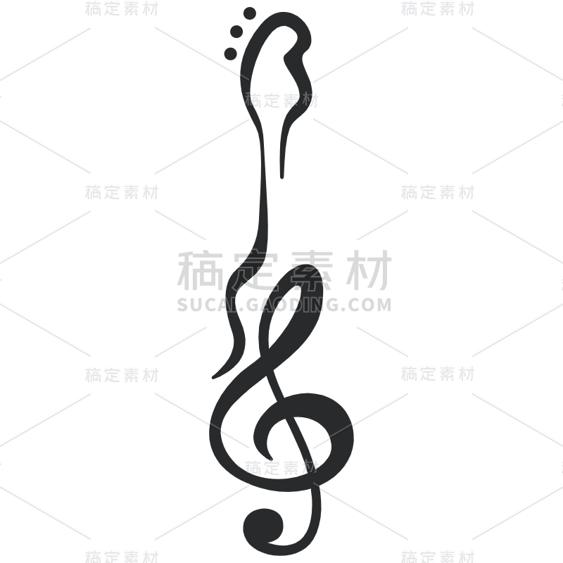 手绘-音符元素贴纸SVG-2