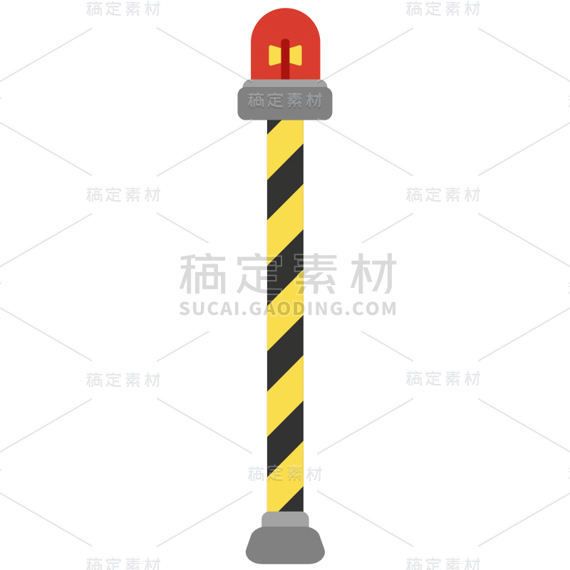 手绘-安全主题贴纸SVG-警示灯