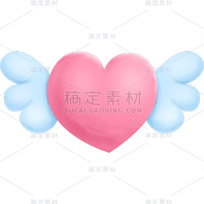 七夕装饰贴纸-手绘-爱心