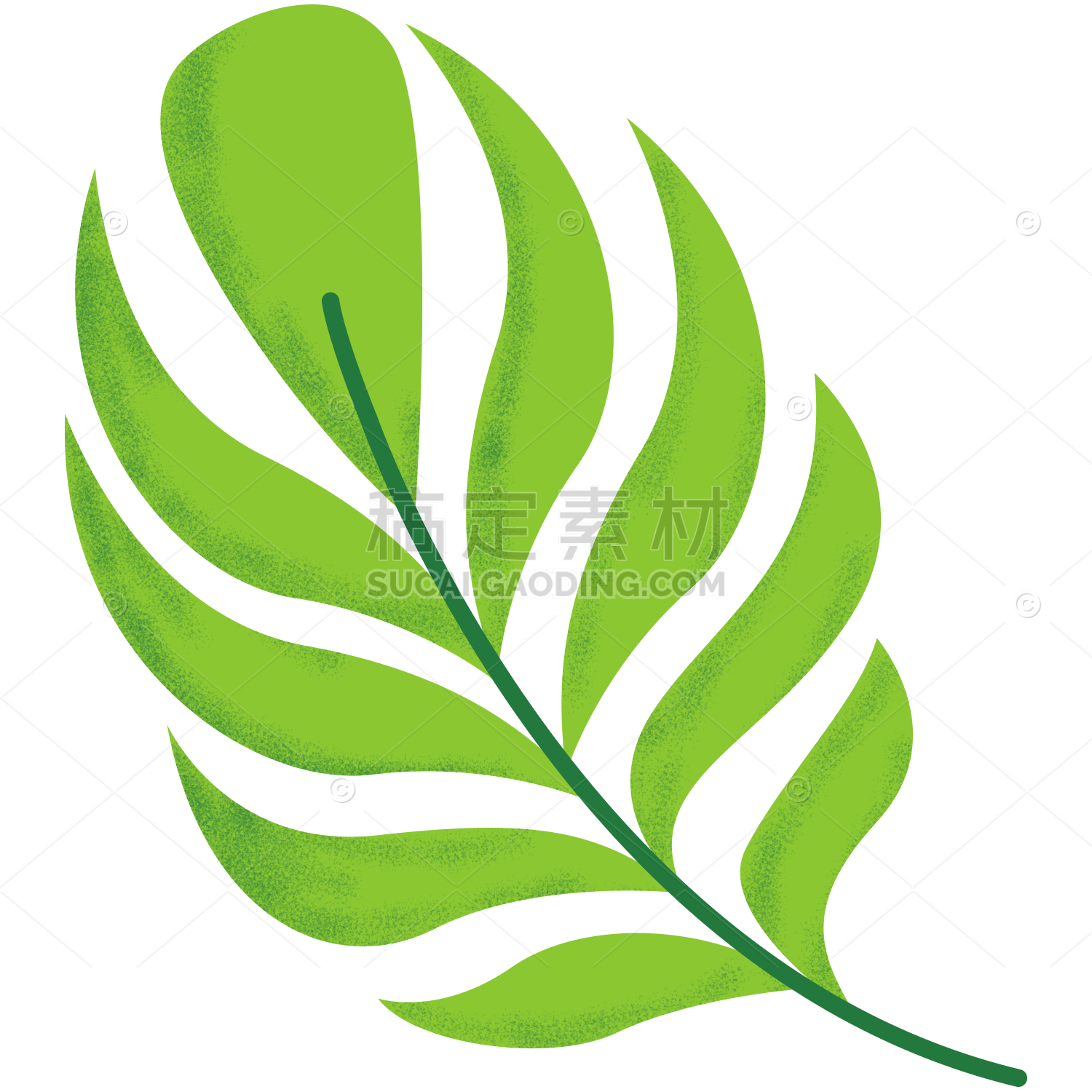 Green Leaf Sticker