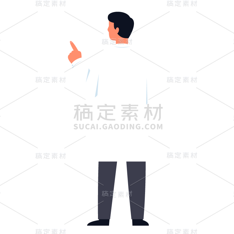 扁平-医疗检查贴纸-插口袋医生-SVG_画板 1.png