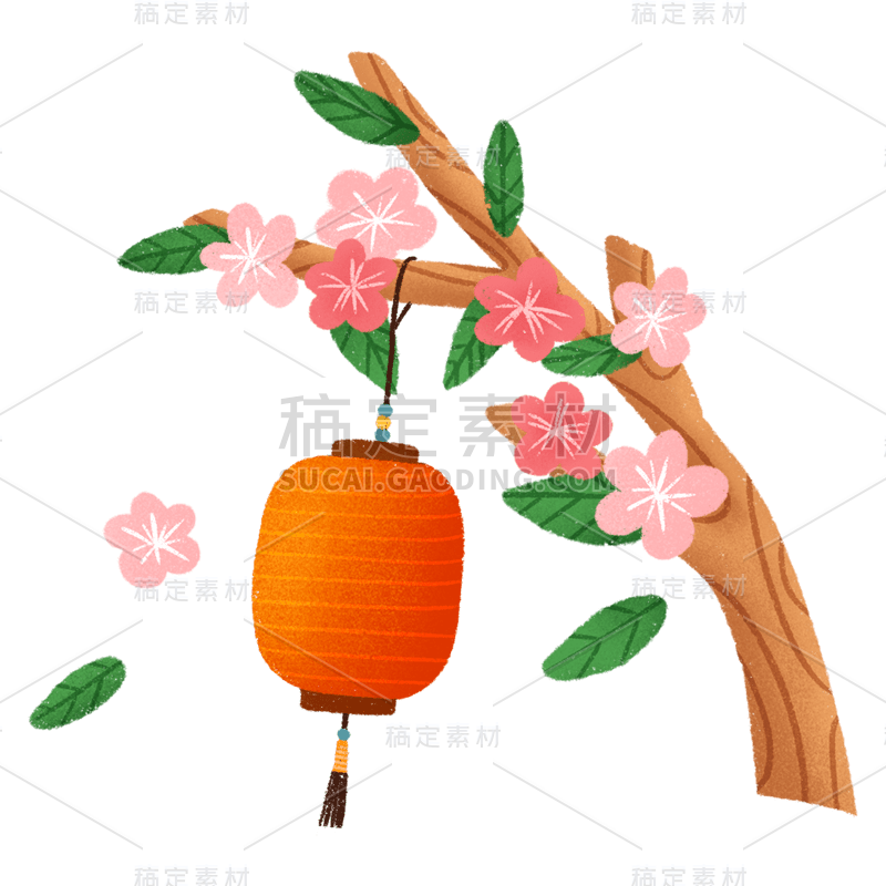 手绘风-中秋节贴纸-灯笼