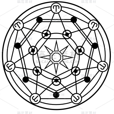 矢量-魔法光圈元素常规贴纸