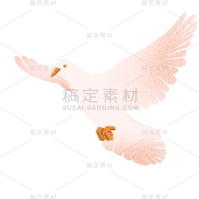 手绘-白鸽元素