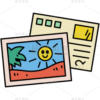 卡通矢量装饰插画贴纸