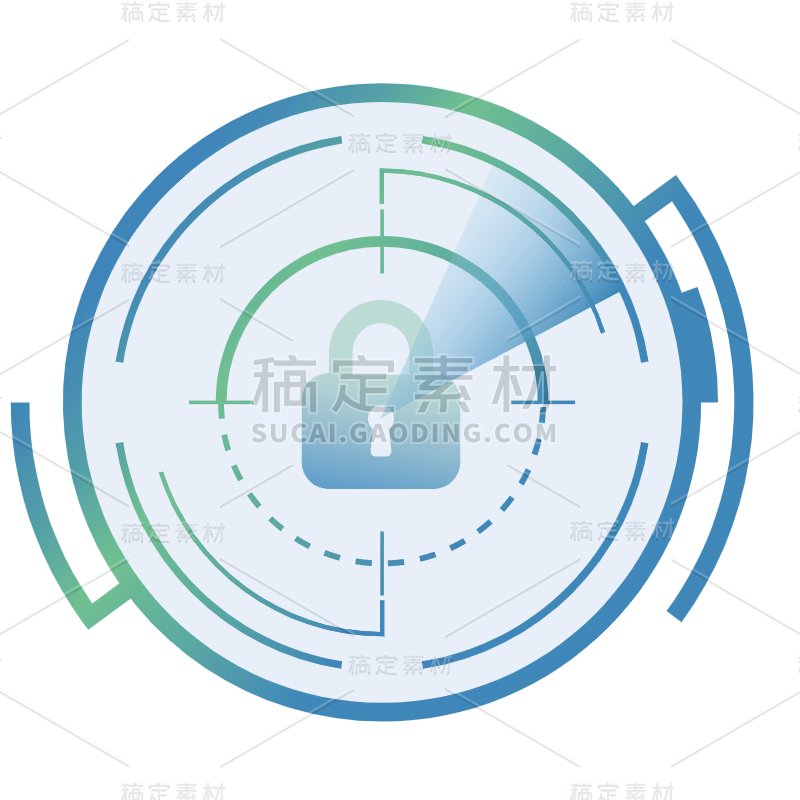 手绘-网络密钥互联网元素贴纸2