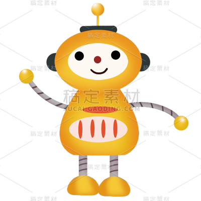 手绘-机器人元素贴纸1