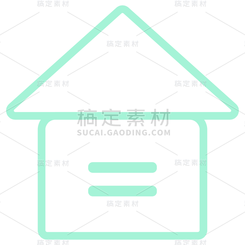 手绘几何矢量房子建筑元素