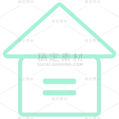 手绘几何矢量房子建筑元素