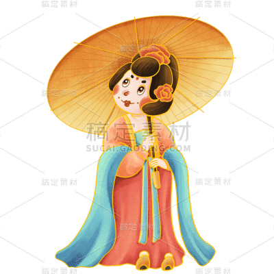 手绘肌理-世界微笑日夸张胖胖人物