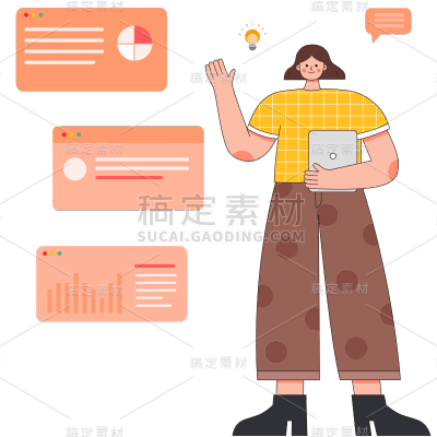 扁平-商务办公职业人物插画-SVG3
