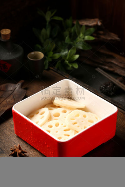 果蔬系列实景火锅食材莲藕片