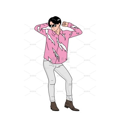 高质量插画-韩式漫画-跳舞