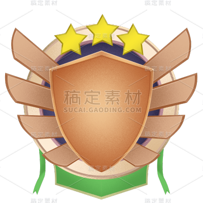 手绘-电子竞技段位装饰元素贴纸1