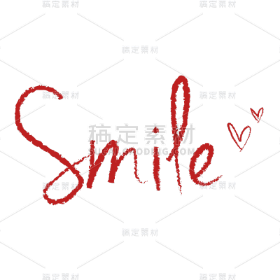 手绘-红色手写文字贴纸1