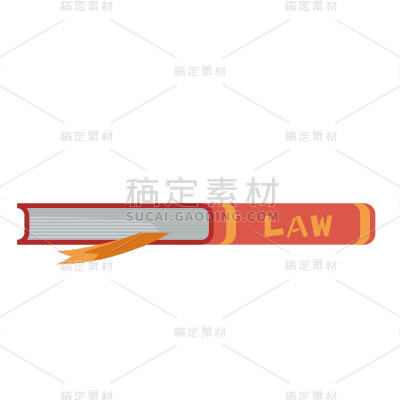 手绘-司法元素物品贴纸-书籍2