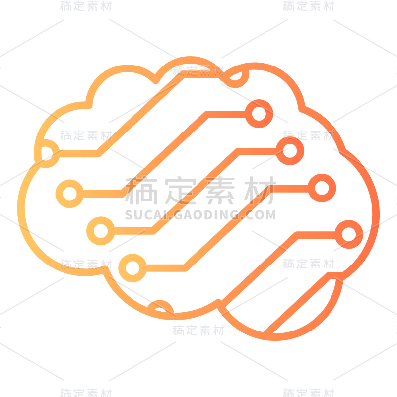 扁平-大脑元素icon贴纸