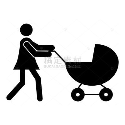 Woman with a stroller