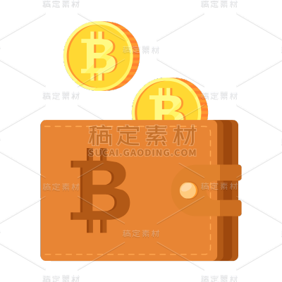 手绘-金融理财主题贴纸套系钱包