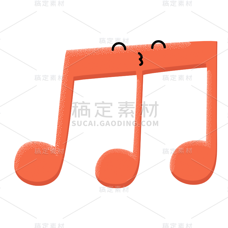 手绘-音符表情艺术时间贴纸-SVG10