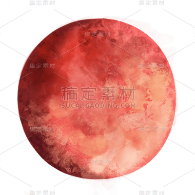 手绘-天文元素星球贴纸10