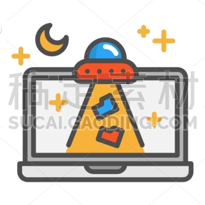 Design, Ufo, Laptop, Noon, Space, Folder