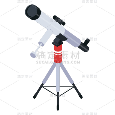 2.5D-航空航天天文贴纸-望远镜