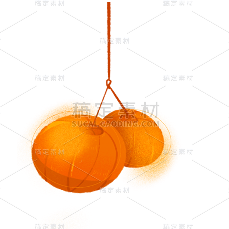 春节主图素材拆解图-灯笼