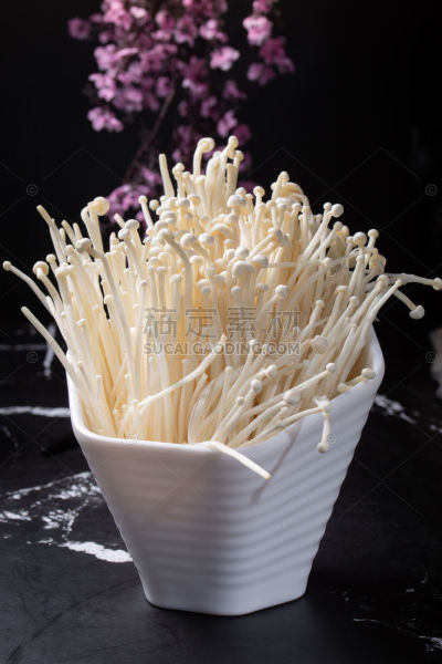 美食系列写实火锅食材金针菇