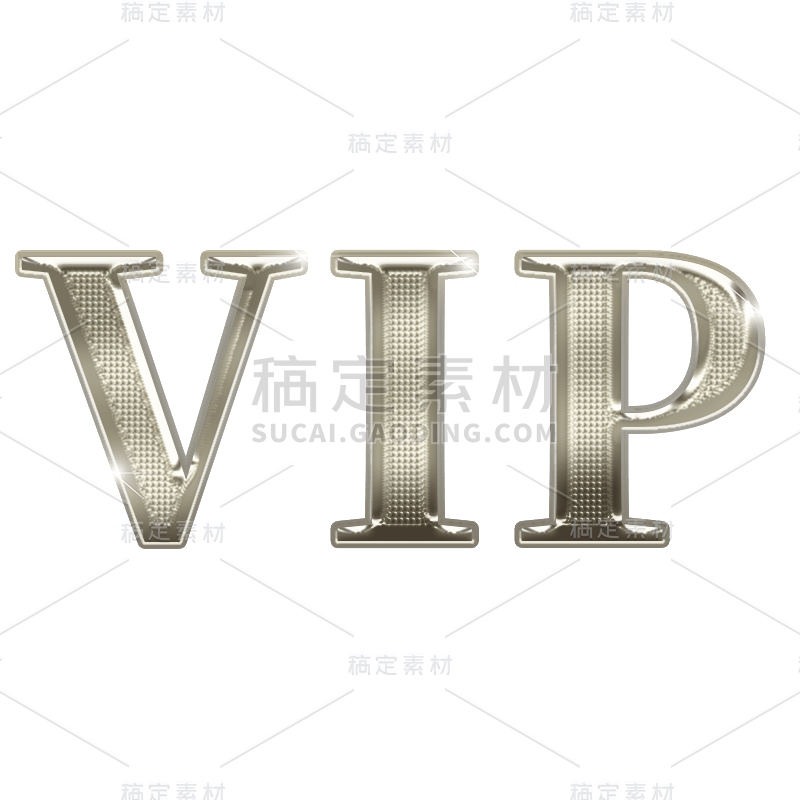 3D-立体简约VIP英文文字10