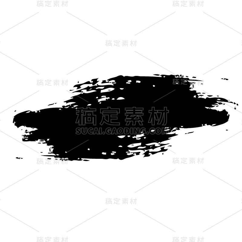 毛笔笔刷基础装饰元素-SVG10