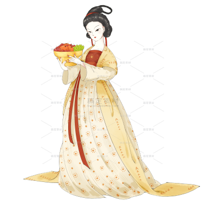 高质量人物插画--仕女图