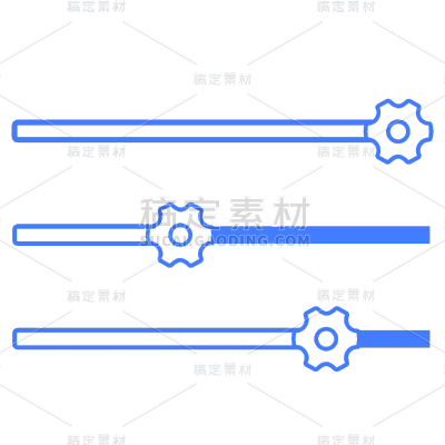 手绘几何矢量齿轮工具元素