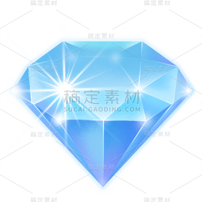 手绘-描边钻石宝石元素贴纸10