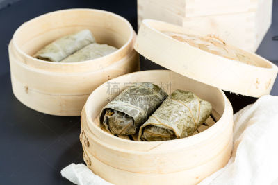美食系列写实港式茶点小吃荷叶饭