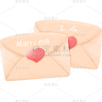 七夕装饰贴纸-手绘-信封