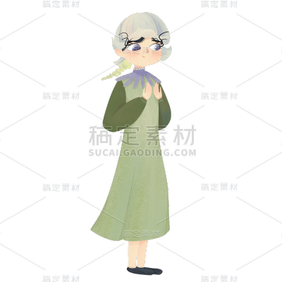 手绘-卡通花卉精灵魔法人物贴纸7