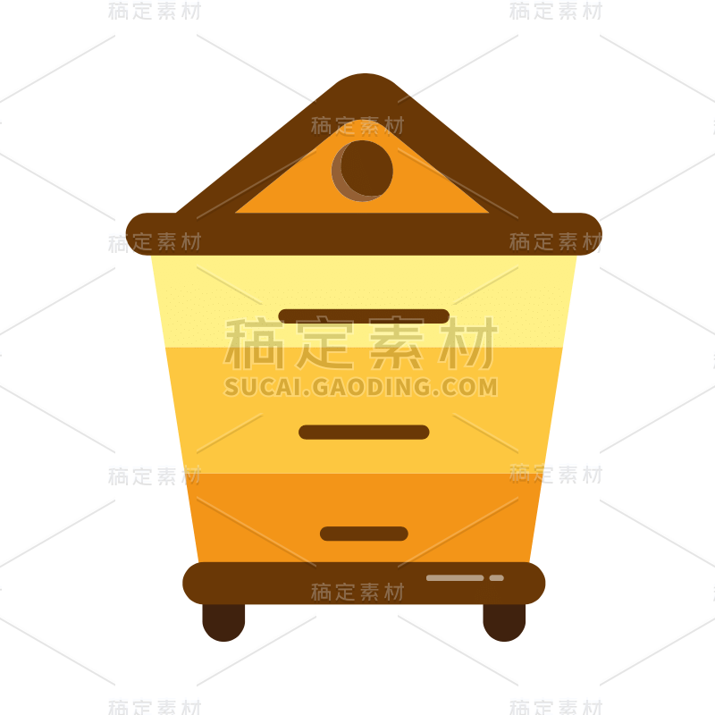 卡通-蜂蜜元素图形-蜂房