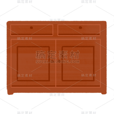 手绘风-家居用品贴纸-柜子