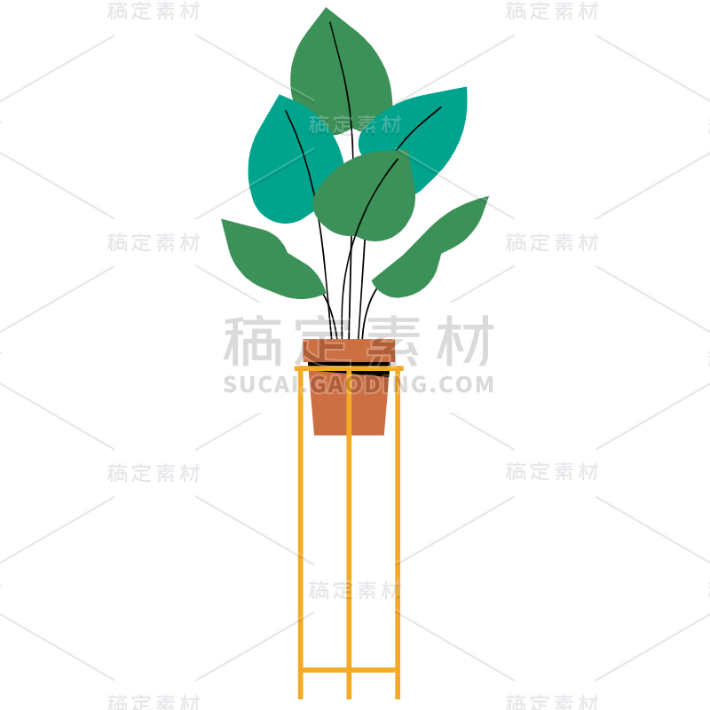 高质量人物插画-植物