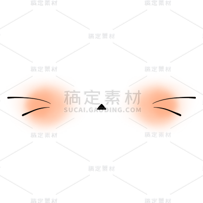 脸部腮红装饰贴纸