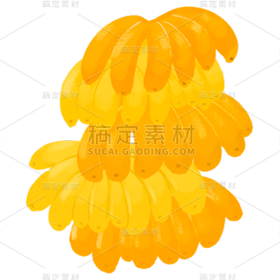 新鲜黄色水果香蕉元素