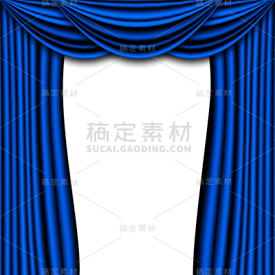 手绘-舞台幕布装饰贴纸1