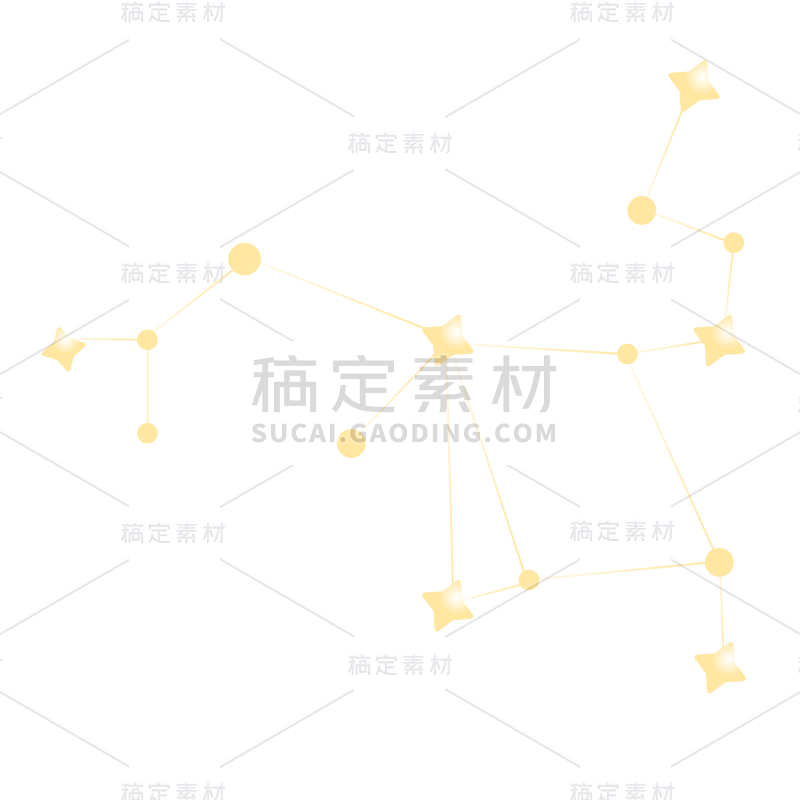 手绘-十二星座天文贴纸-SVG-射手座