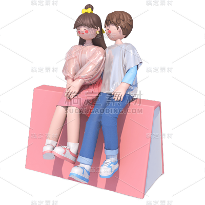 3D-七夕人物元素-情侣