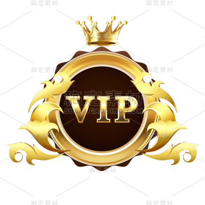 手绘-VIP会员徽章电商元素贴纸1