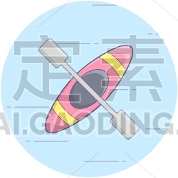 Canoe With Oar