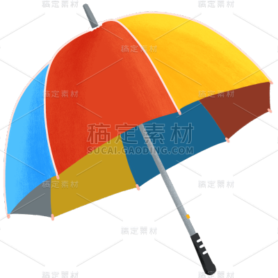 手绘-雨伞家居生活贴纸4